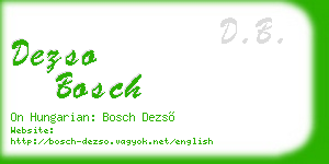 dezso bosch business card